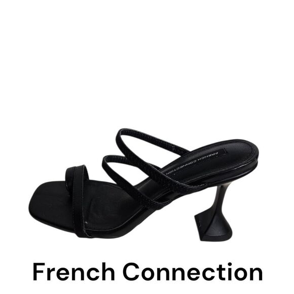 French Connection Black Sculptural Heels - Picture 1 of 7
